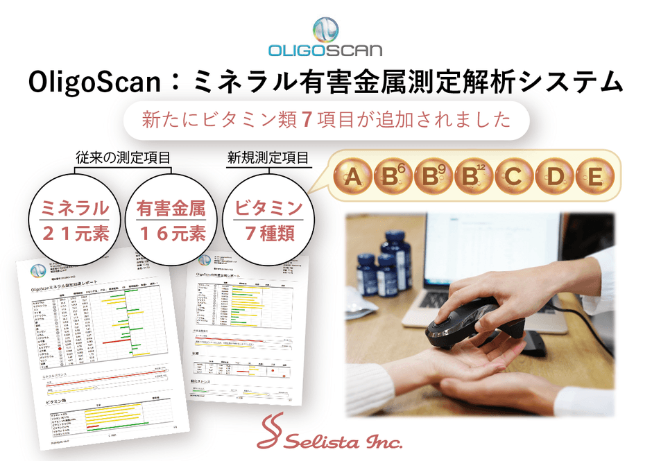 OligoScanビタミン7項目測定機能追加