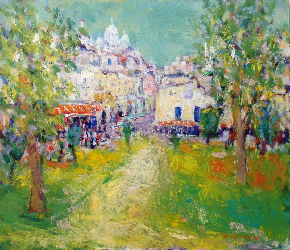 サクレクール寺院への坂道 F10