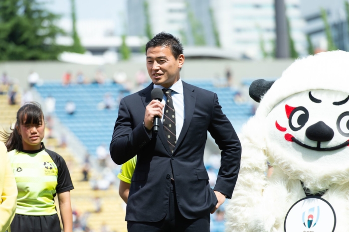 東京都500日前イベント(五郎丸選手)