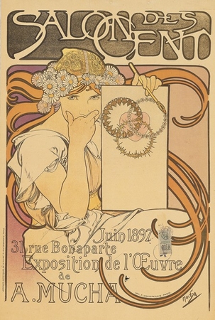 アルフォンス・ミュシャ《サロン・デ・サン ミュシャ作品展》1897年