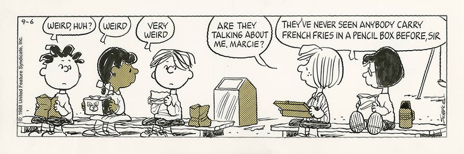 「ピーナッツ」原画 1988年9月6日