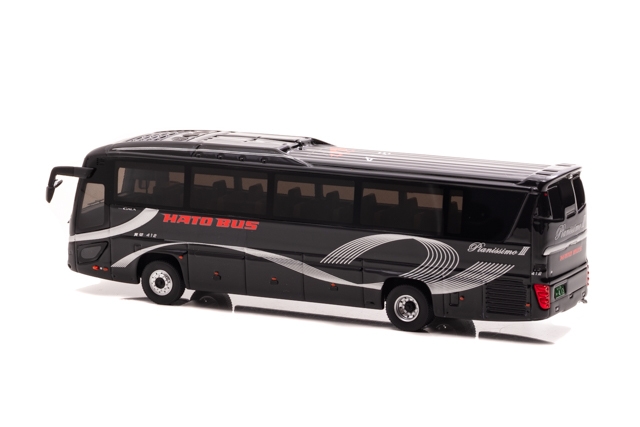 CARNEL 1/64 はとバス ピアニシモIII プラチナ (412号車) いすゞ ガーラ スーパーハイデッカー:左後