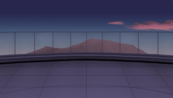 初日の出直前の翔愛学園屋上