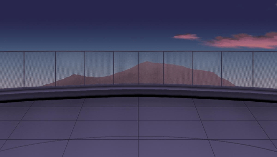 初日の出直前の翔愛学園屋上