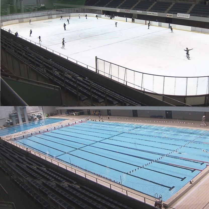 上：冬季 下：夏季（ひろしんビッグウェーブ）