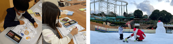 （左）2020年「お野菜まるごとたのしみ隊！」、（右）2022年「おまつりサンタがあなたの夢をかなえ隊！」