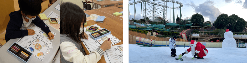 (左)2020年「お野菜まるごとたのしみ隊!」、(右)2022年「おまつりサンタがあなたの夢をかなえ隊!」