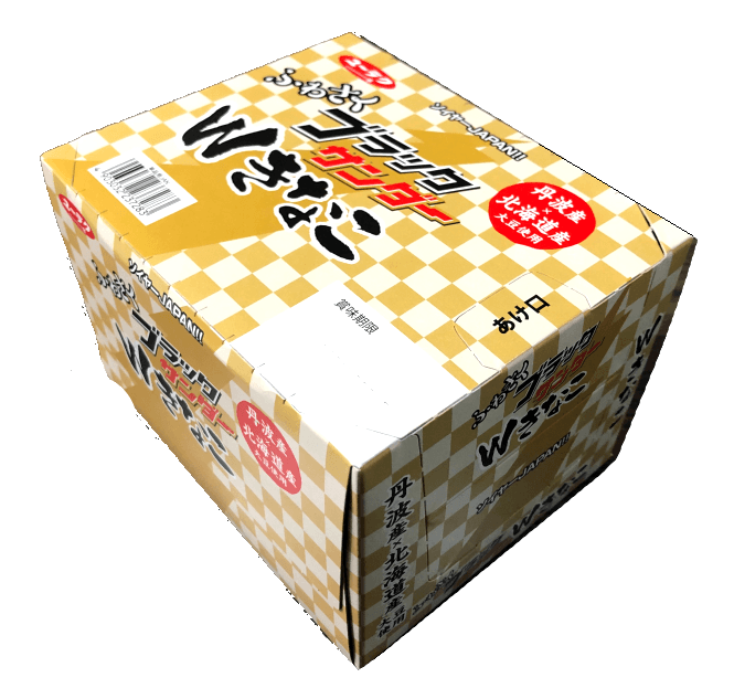 ふわさくブラックサンダーWきなこ 内箱