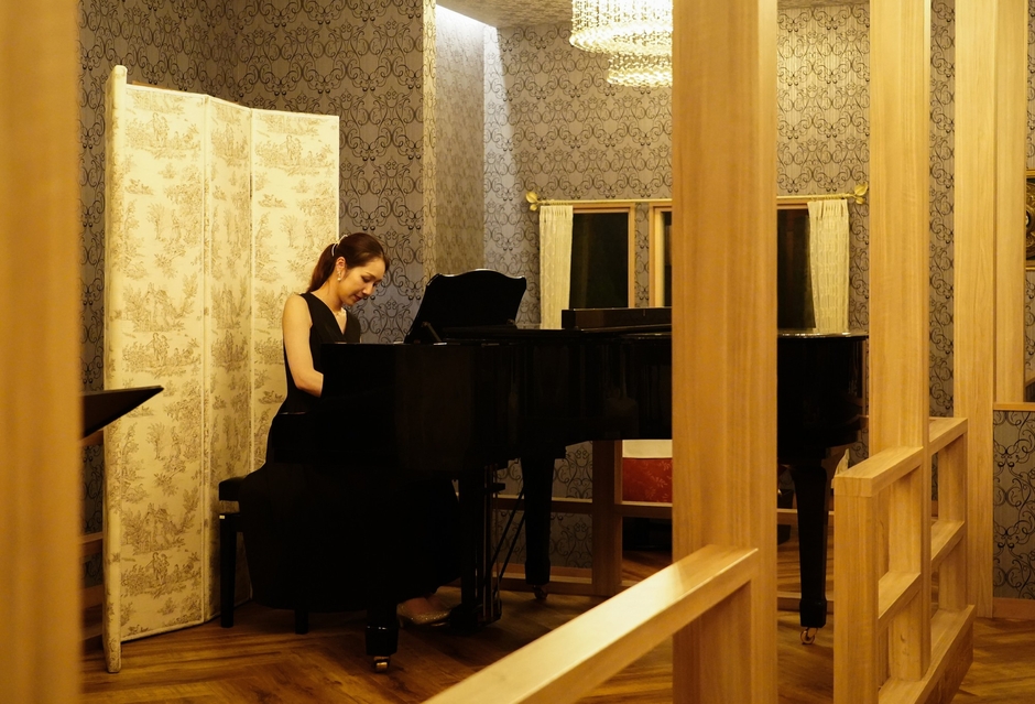 ▲音楽家による生演奏の様子