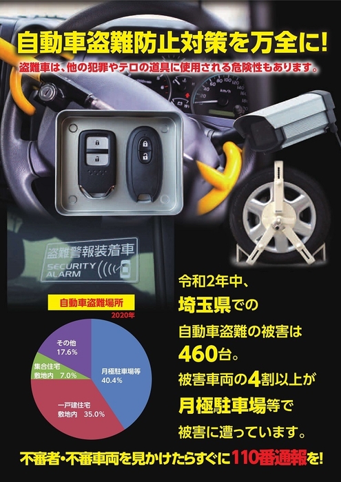 自動車盗難対策チラシ