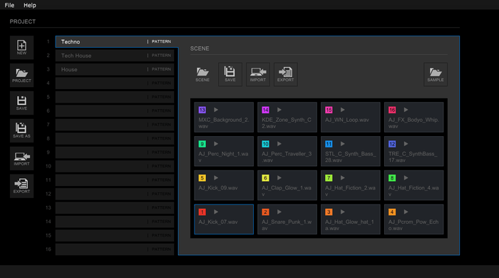 PC/Macでプロジェクト、SCENE(注2)の作成を簡単に行える「DJS-TSP PROJECT CREATOR」