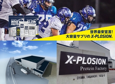 月間1,000t規模のプロテイン生産専用「エクスプロージョン 小山プロテイン工場」