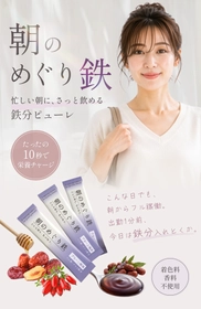 新感覚の鉄分ピューレサプリ
「朝のめぐり鉄」
8月16日までパッケージ投票キャンペーン＆特別価格で先行体験
