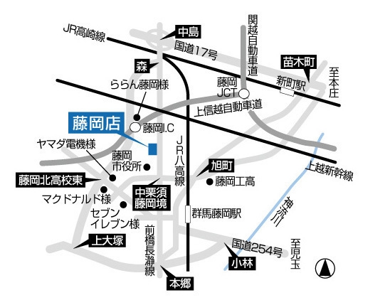 藤岡展示場地図