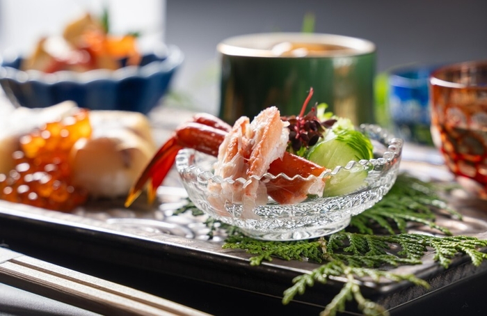 カニコース料理先付