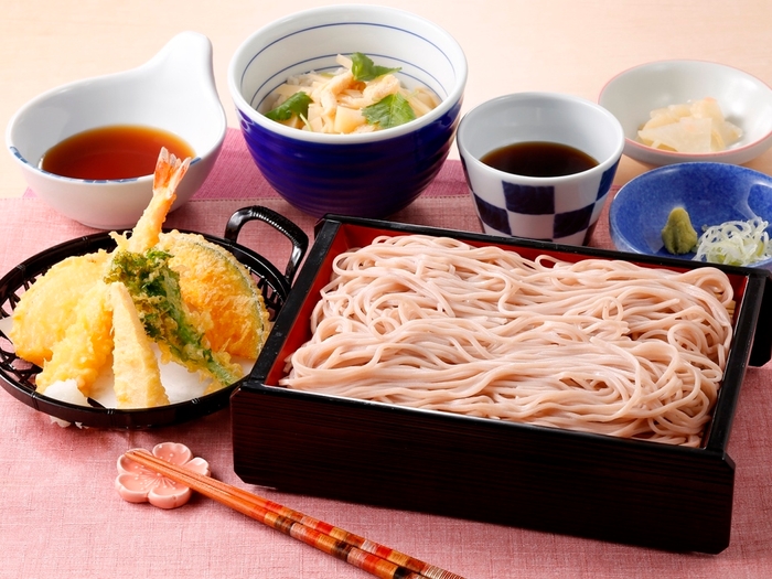 桜そばと季節天せいろ 小丼セット