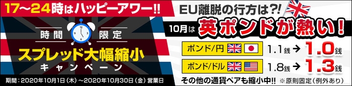 時間限定スプレッド縮小キャンペーン