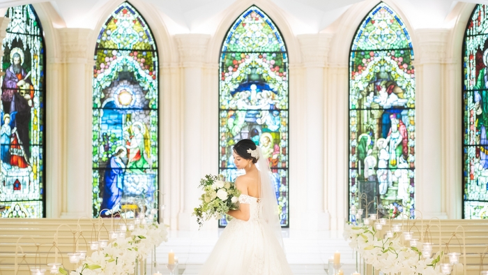 チャペルでのドレス撮影4