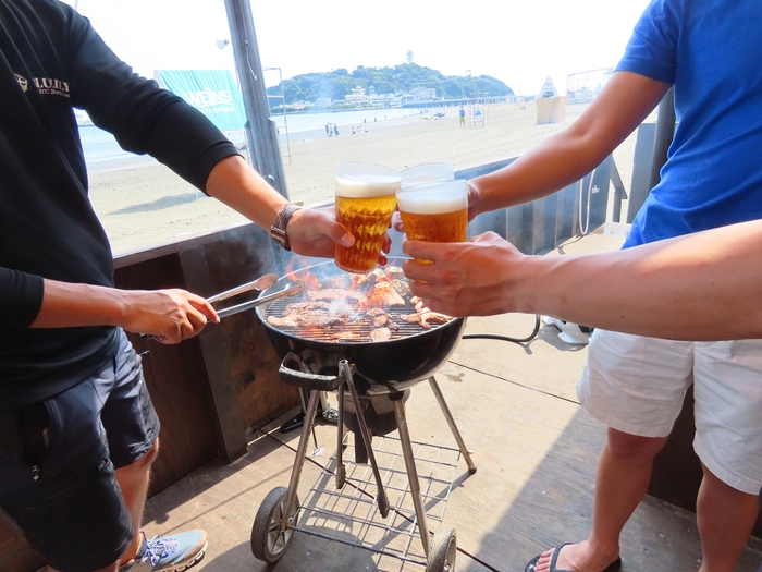 ちょっとヨットビーチハウスでBBQ