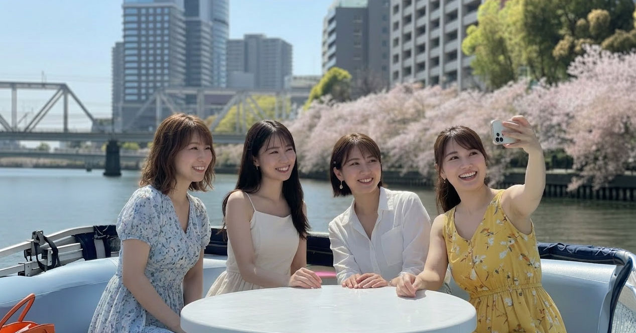 水都大阪の春を静寂とともに。花見弁当付き「大川・中之島１周お花見クルーズ」を3月28日より期間限定運航！