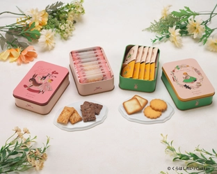 老舗洋菓子メーカーロイスダール×人気イラストレーター くらはしれいのコラボレーション企画　 絵本の様なデザイン缶のリーフパイとクッキーを数量限定で販売。
