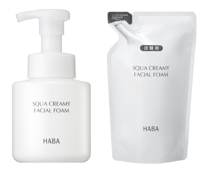 『スクワクリーミィ泡洗顔』 (左)本品 2,420円(税込) (右)詰替用1,980円(税込)