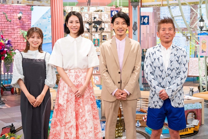 左から、大仁田 美咲(朝日放送テレビアナウンサー)、松下 奈緒、藤木 直人、勝俣 州和