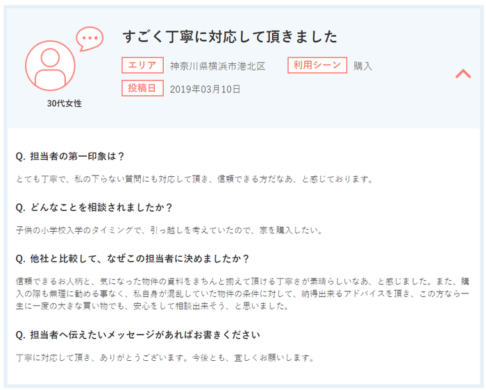 30代　女性　購入　ありがとうの声