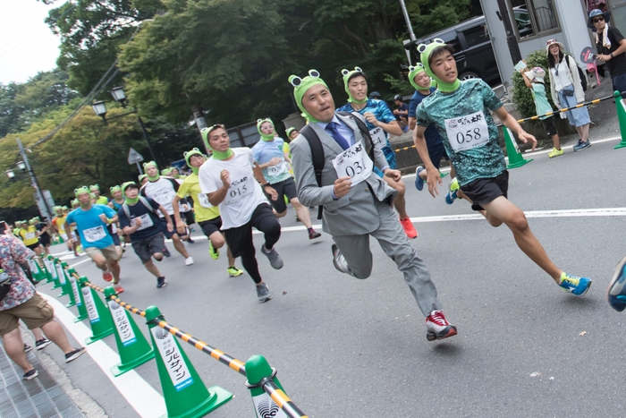 筑波山の坂を激走！