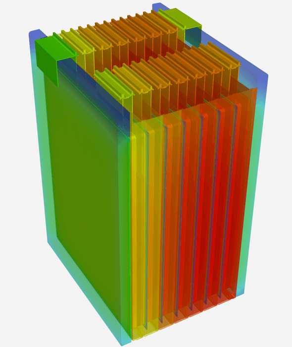 Ansys Fluentの新しい合理化されたワークフローは、バッテリーモジュールの温度を正確に予測するのに役立つ