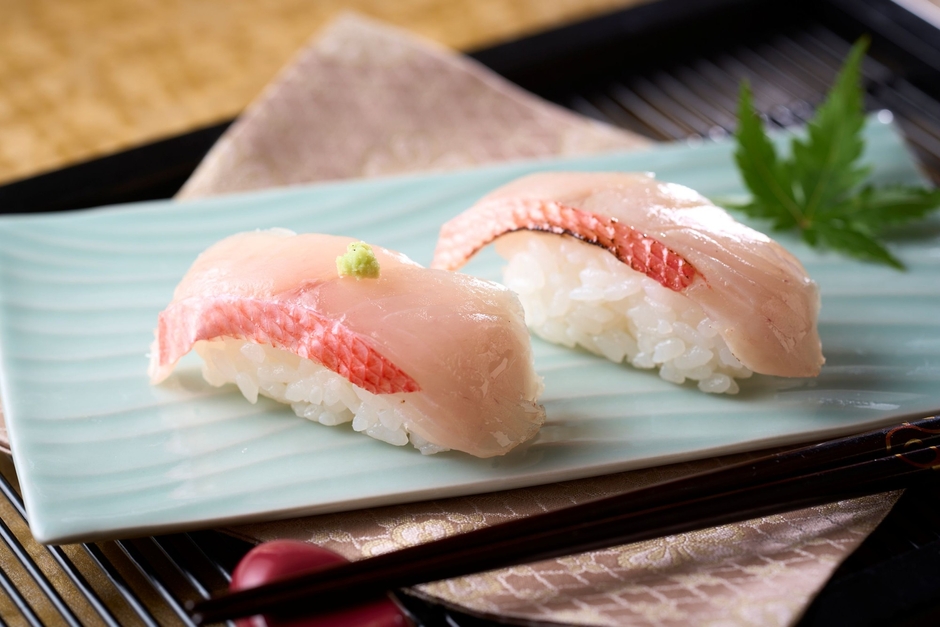 金目鯛の食べ比べ寿司