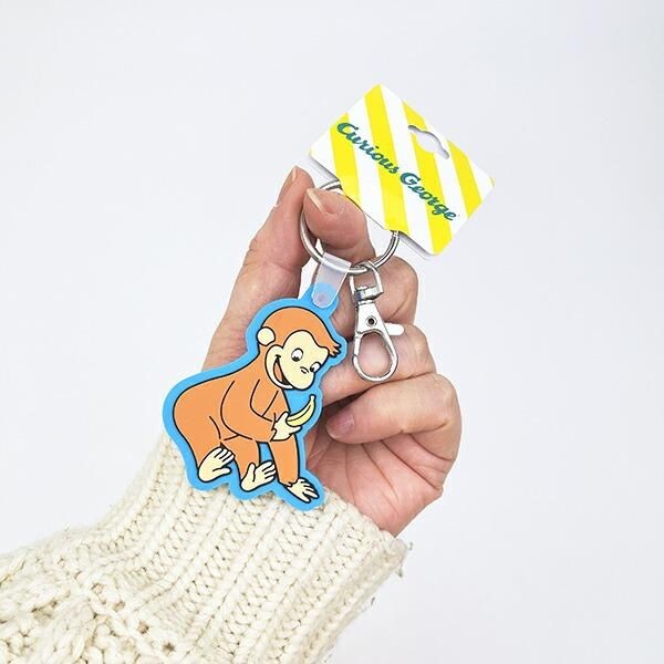おさるのジョージラバーキーホルダー