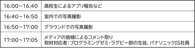 タイムスケジュール