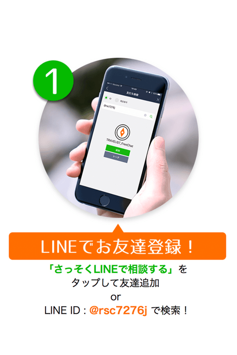 「TRAVELIST Free Chat」画面イメージ3