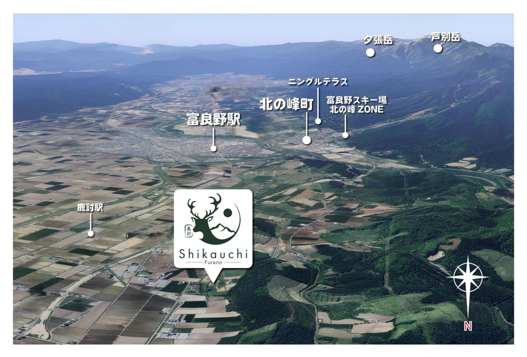 富良野スキー場方面