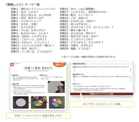 「早稲田こどもフィールドサイエンス教室」が 自宅でできる簡単実験教材を無料公開！