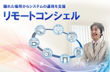 会議室を！教室を！いつでもベストコンディションに保ちたいなら 「リモートコンシェル」がシステムの状態を見守ります！