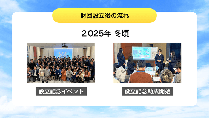 財団設立後の流れ