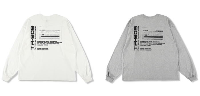 TR-909 LONG SLEEVE T-SHIRT(ISNESS MUSICxROLAND)