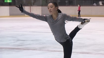 練習中の田村さん（田村綾音さん）