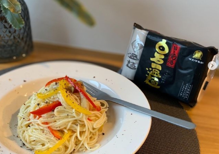 ペペロンチーノ風温麺