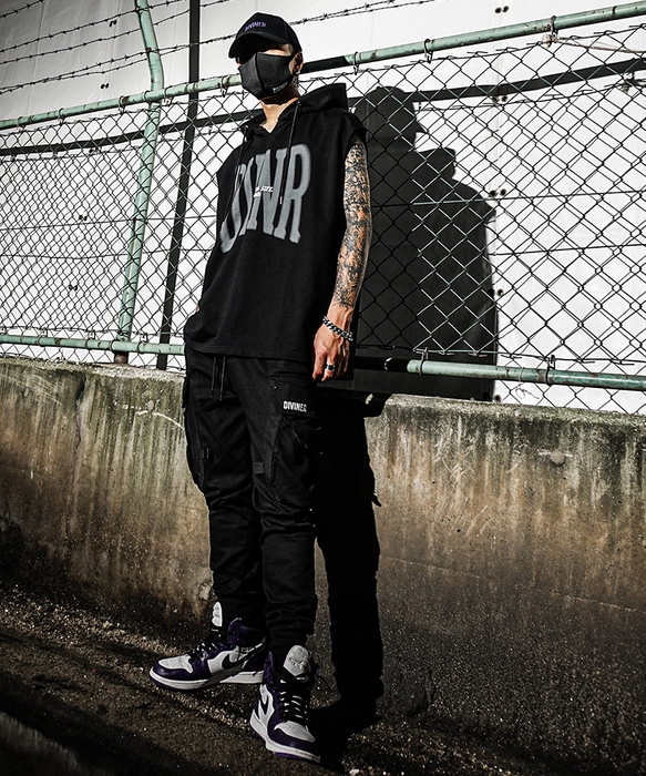 Ephemeral Logo NoSleeve Hoodie(ブラック)