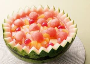 (4)ポップコーン ・スイカのフルーツカクテル