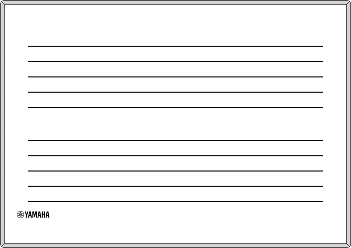 五線ホワイトボード(A4)音符マグネットつき
