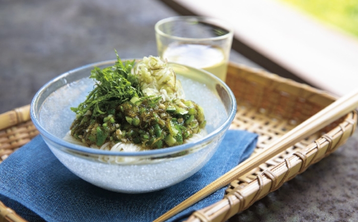 オクラのだし風そうめん（「藤井恵さんの長野暮らし」）