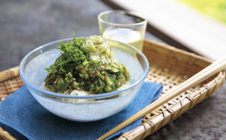 オクラのだし風そうめん(「藤井恵さんの長野暮らし」)