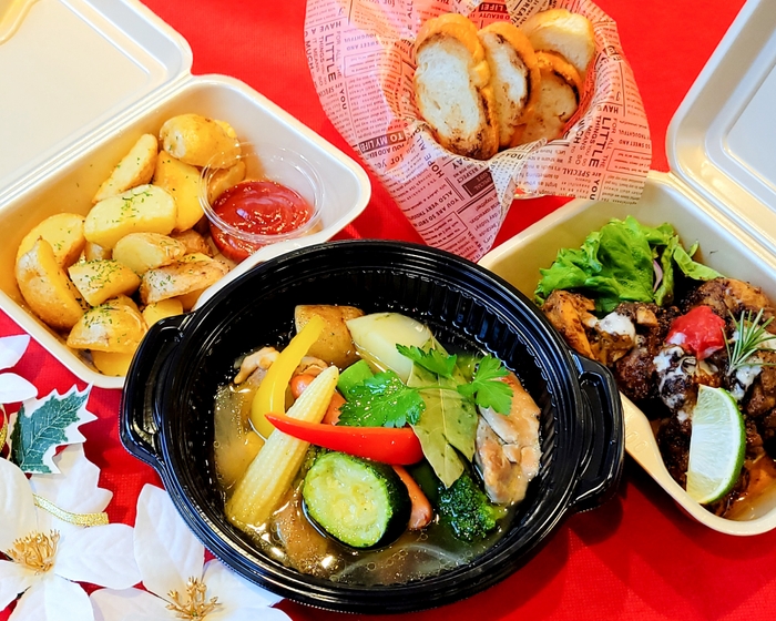 ジャークチキン&ゴロゴロ野菜の塩ポトフ