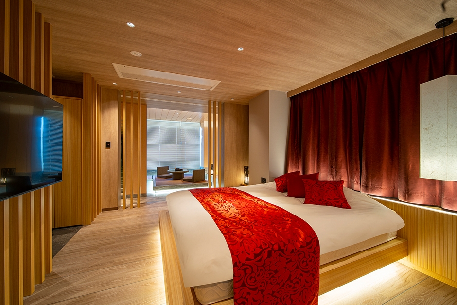 朝霧のベッドルーム