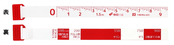 (表面)快段目盛 (裏面)1/100縮小目盛