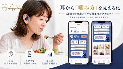 耳から「噛み方」を見える化する業界初※1の AIウェアラブルデバイス「Apero」　 「あなたの噛み方、何点？」9月に大阪・東京で体験イベント開催